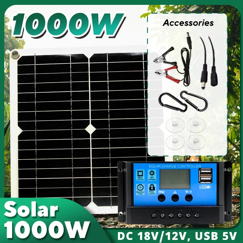 1000W 태양광 패널 키트, 12V 태양광 셀 10A - Solar Emergency Charger 리뷰 및 가격